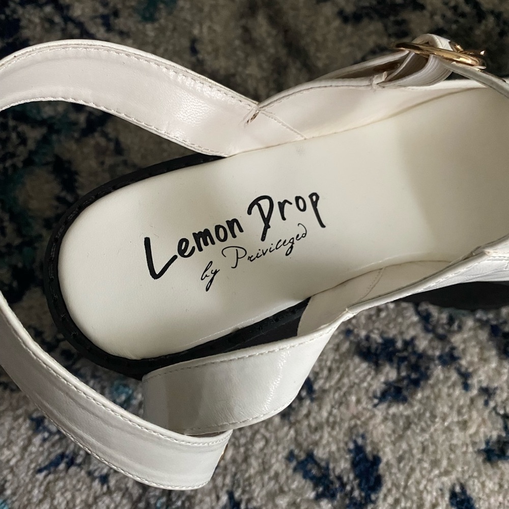 Lemon Drop by DollsKill | NWOT’s platform strappy Y2K gothic grunge sandals - Picture 6 of 10